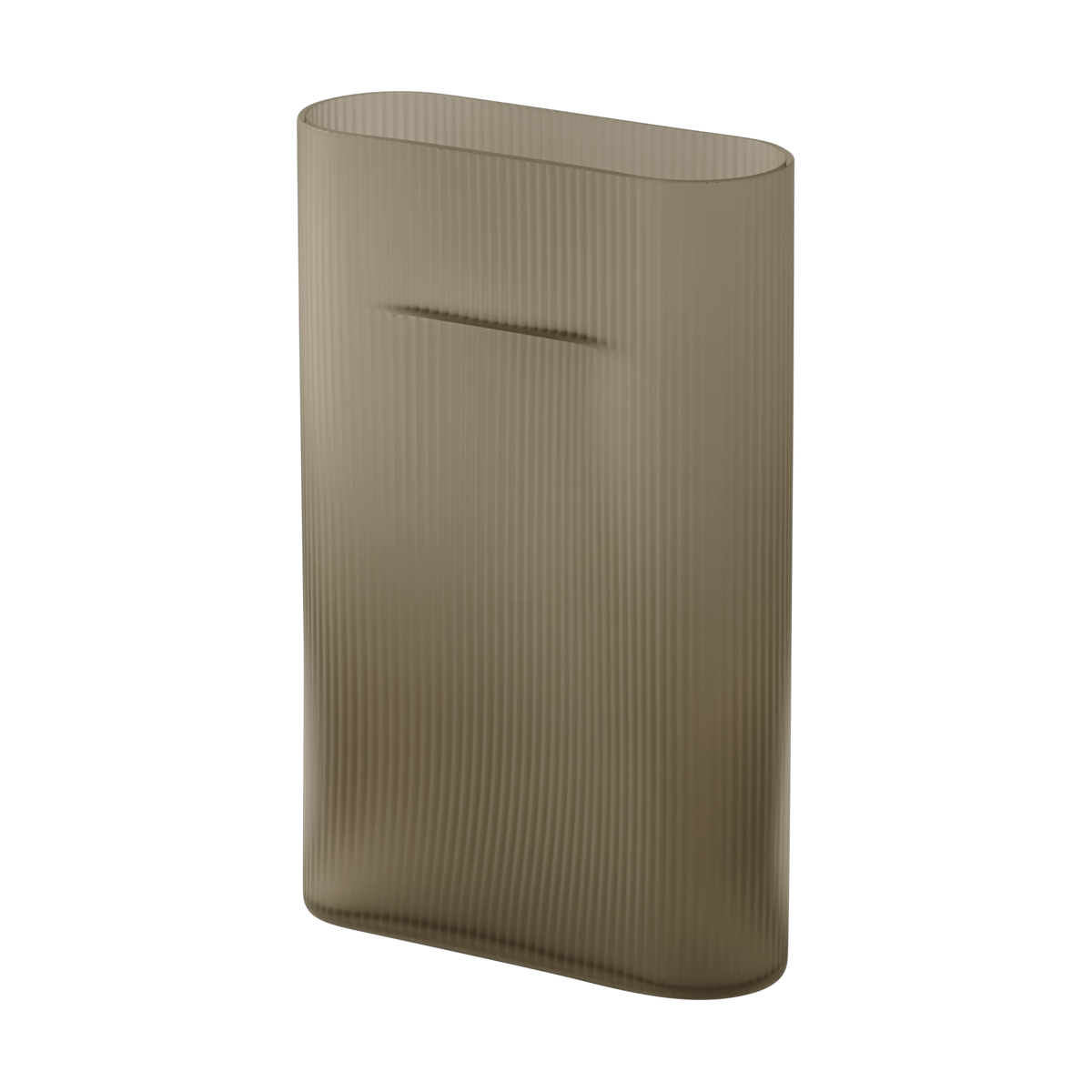 Muuto Ridge Vase Milchglas 35 cm Taupe