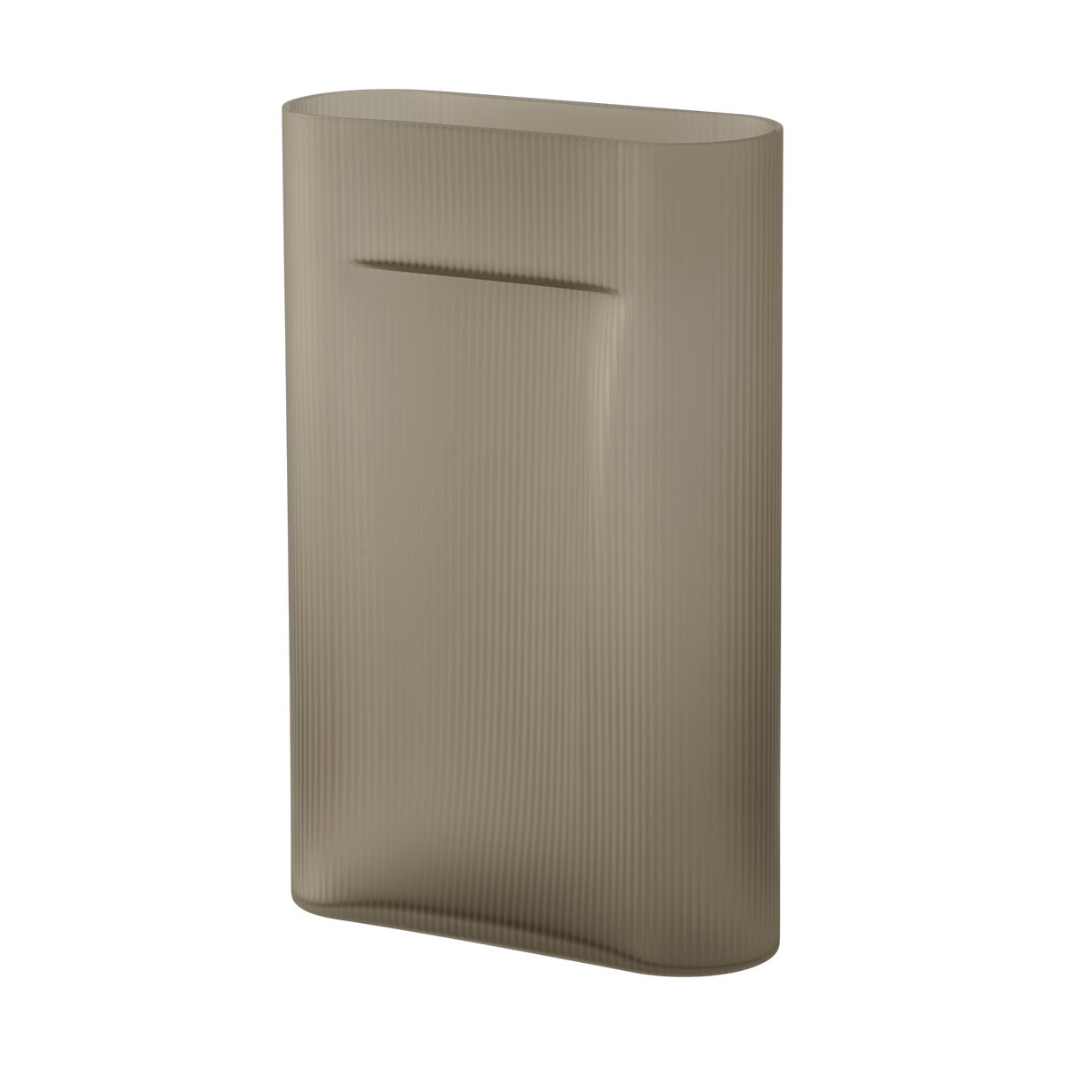 Muuto Ridge Vase Milchglas 48,5 cm Taupe