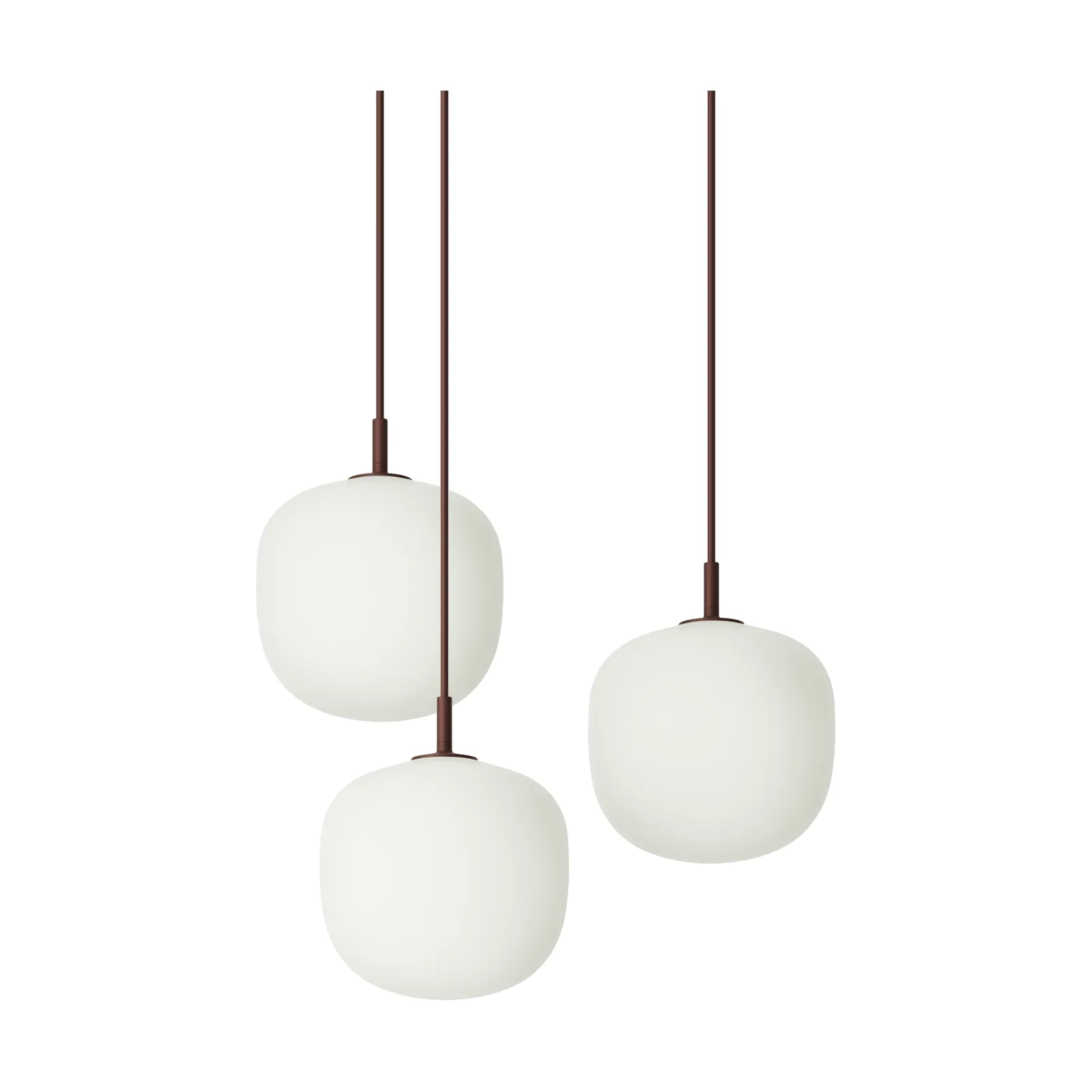 Rime Pendant Cluster 3 Pendel, Dunkelrot, Ø18 cm Muuto