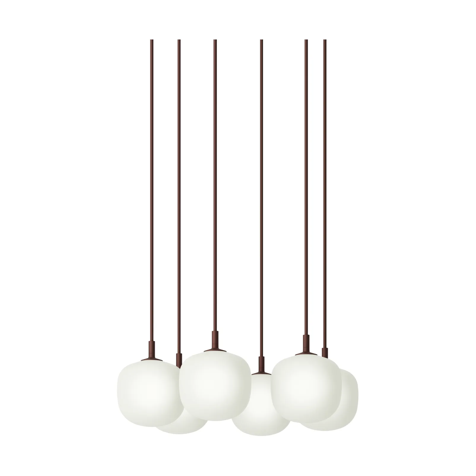 Rime Pendant Cluster 6 Pendel, Dunkelrot, Ø12 cm Muuto