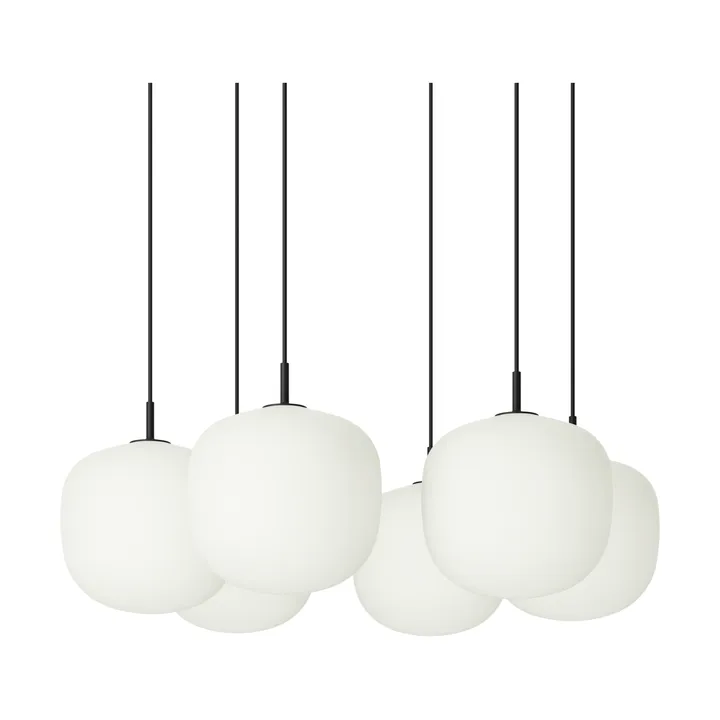 Rime Pendant Cluster 6 Pendelleuchte - Schwarz, Ø25 cm - Muuto
