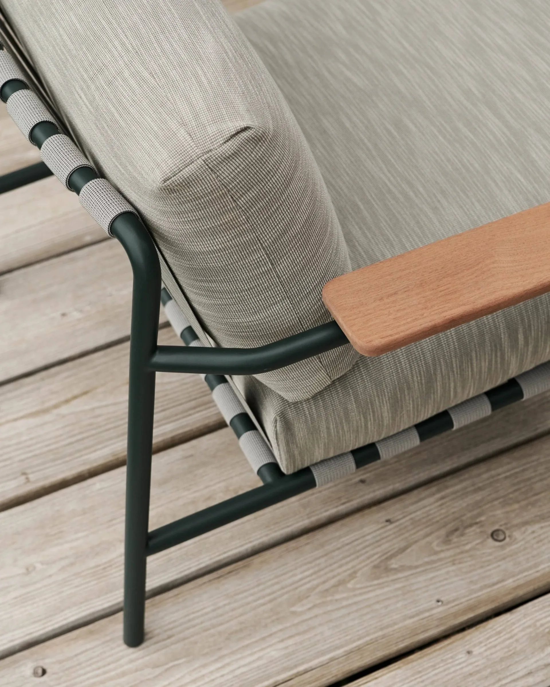 Settle 2-Sitzer Sofa, Ribbed Weave 2 Dark green Muuto