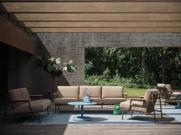 Settle 2-Sitzer Sofa - Ribbed Weave 5 Taupe - Muuto
