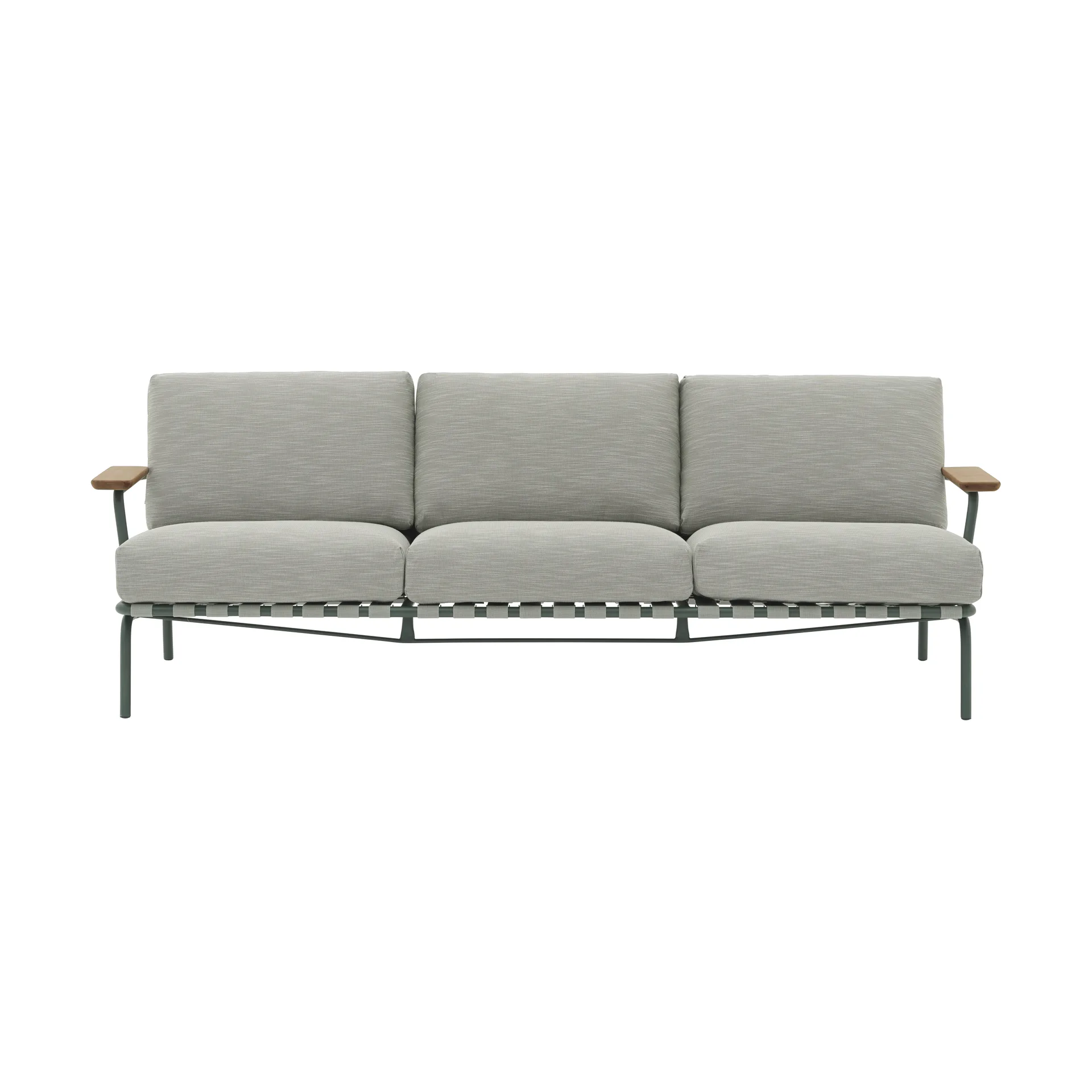 Settle 3-Sitzer Sofa, Ribbed Weave 2 Dark green Muuto