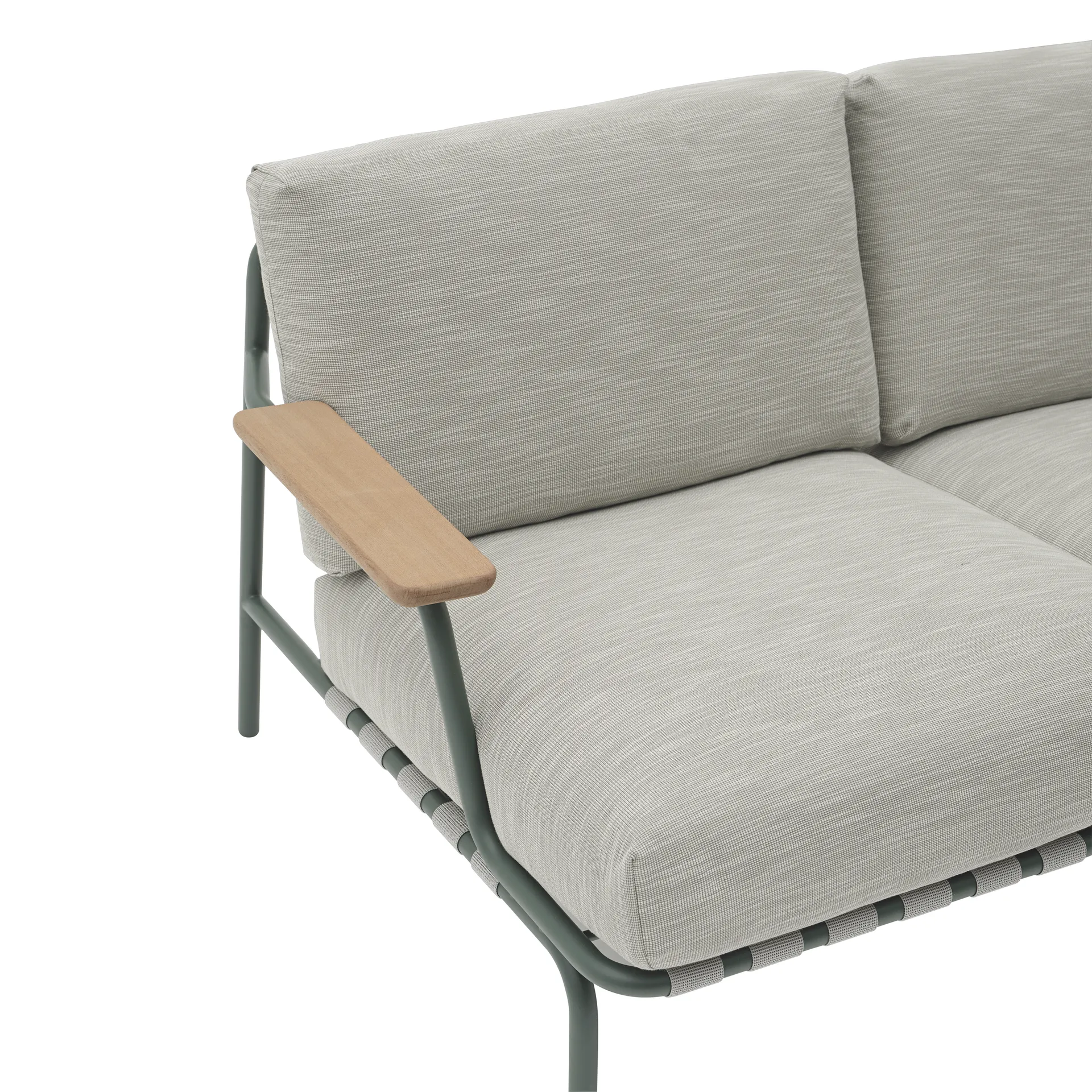Settle 3-Sitzer Sofa, Ribbed Weave 2 Dark green Muuto