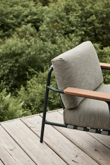 Settle Lounge Chair Loungesessel - Ribbed Weave 2 Dark green - Muuto