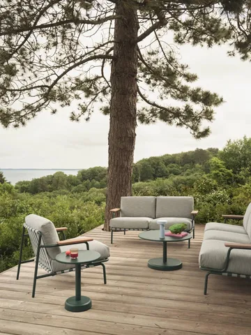 Settle Lounge Chair Loungesessel - Ribbed Weave 2 Dark green - Muuto