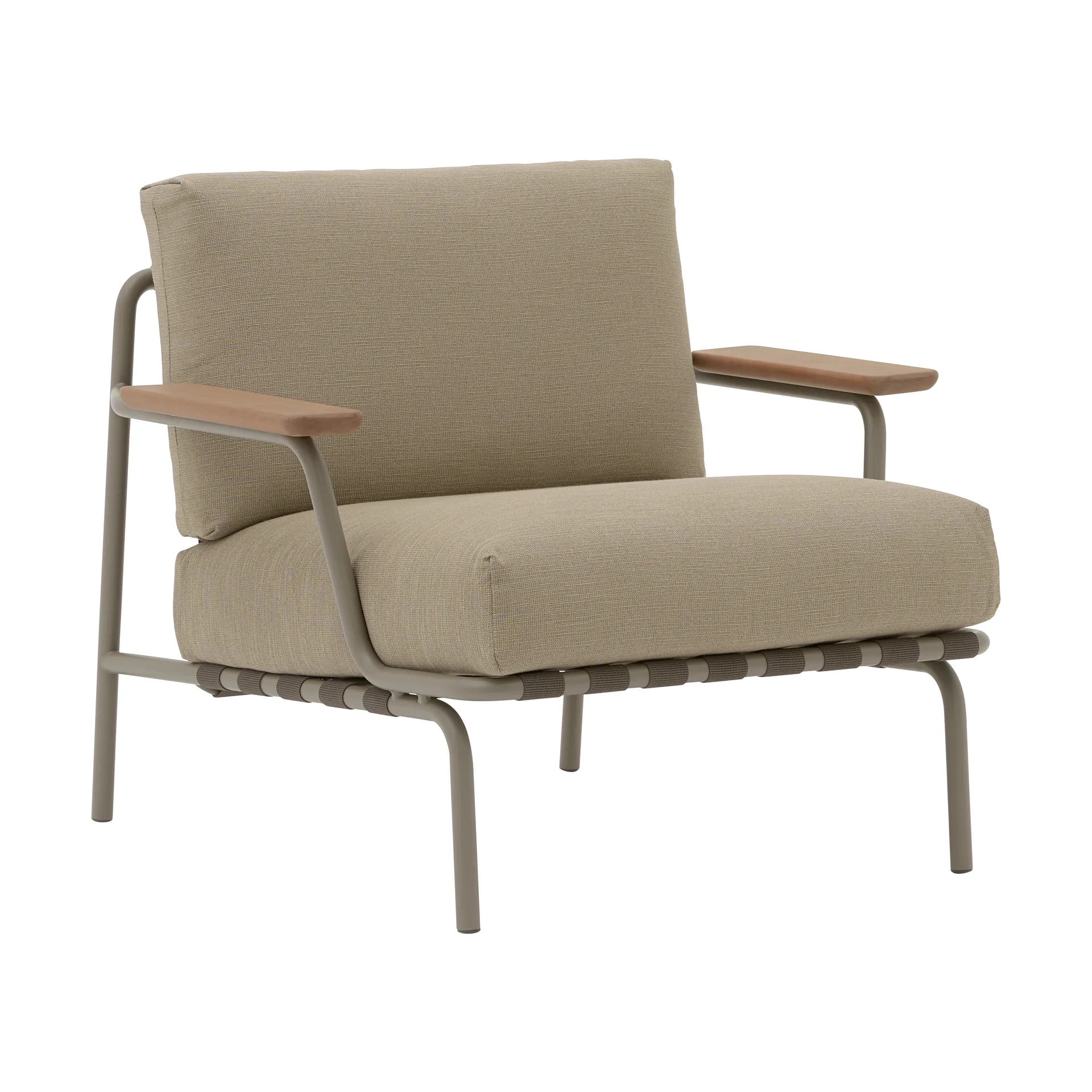 Settle Lounge Chair Loungesessel, Ribbed Weave 5 Taupe Muuto