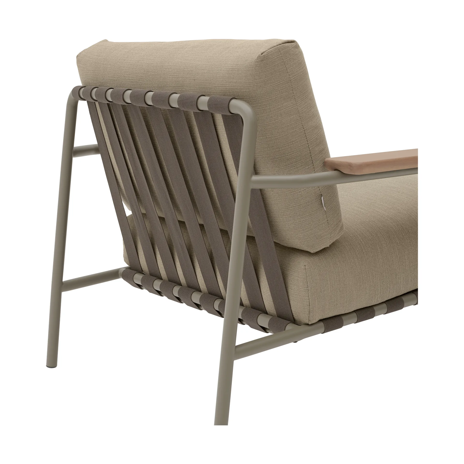 Settle Lounge Chair Loungesessel, Ribbed Weave 5 Taupe Muuto