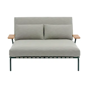 Settle Loungeliege - Ribbed Weave 2-dunkelgrün, mit Armlehne - Muuto