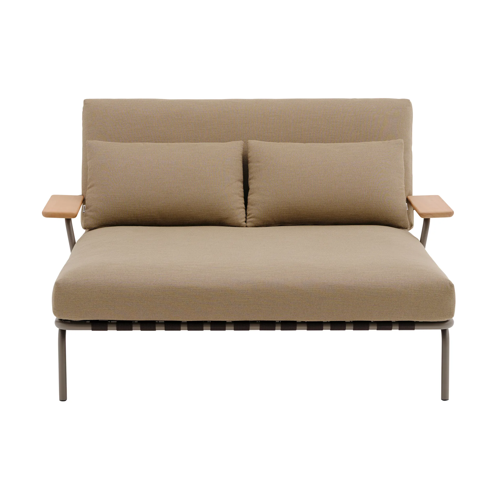 Settle Loungeliege, Ribbed Weave 5-taupe, mit Armlehne Muuto