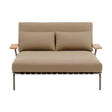 Settle Loungeliege - Ribbed Weave 5-taupe, mit Armlehne - Muuto