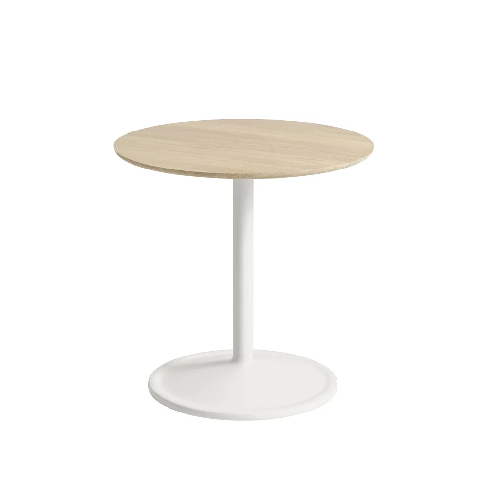 Soft Beistelltisch Ø48cm, Oak-Off white H: 48cm Muuto