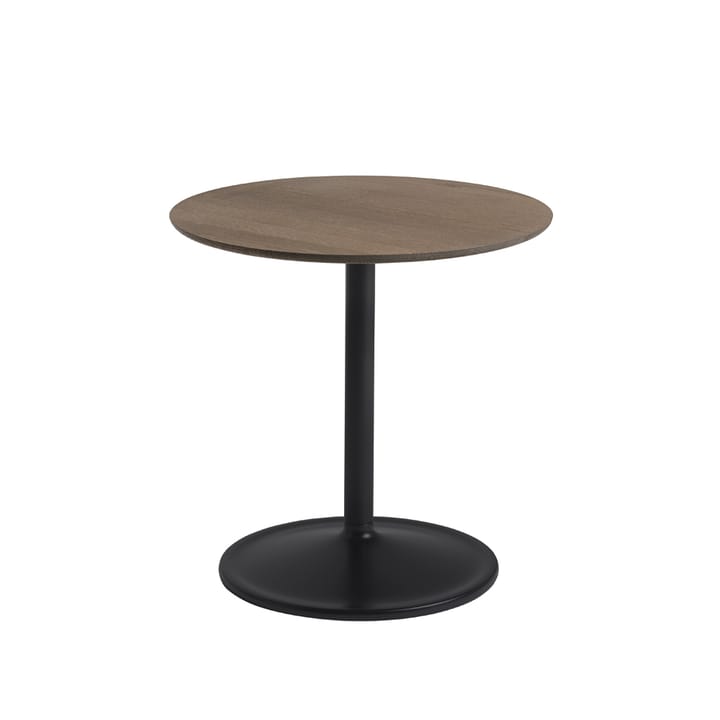 Soft Beistelltisch Ø48cm - Smoked oak-Black H: 48cm - Muuto