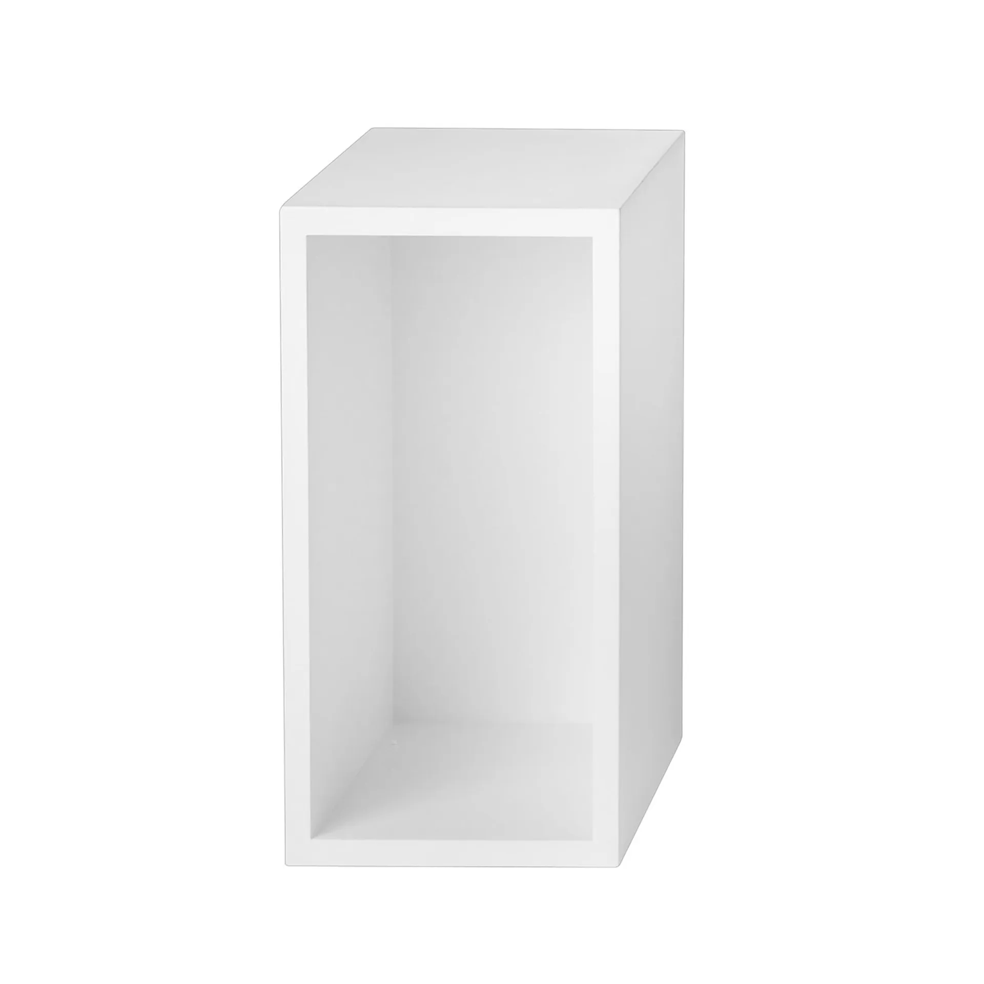 Stacked 2.0 Regalsystem mit Rückenplatte, small, Weiß Muuto