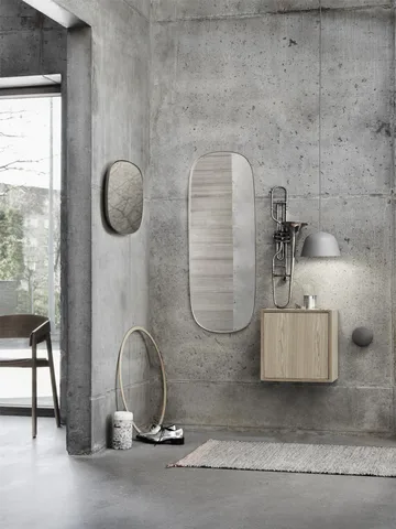 Stacked 2.0 Regalsystem mit Tür, medium - Eiche - Muuto