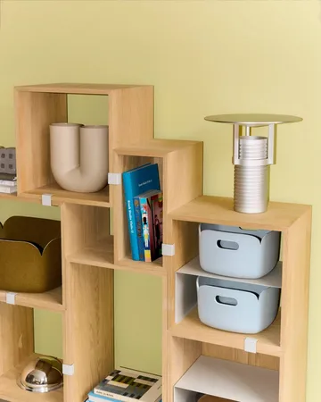 Stacked 2.0 Regalsystem offen, medium - Eiche - Muuto