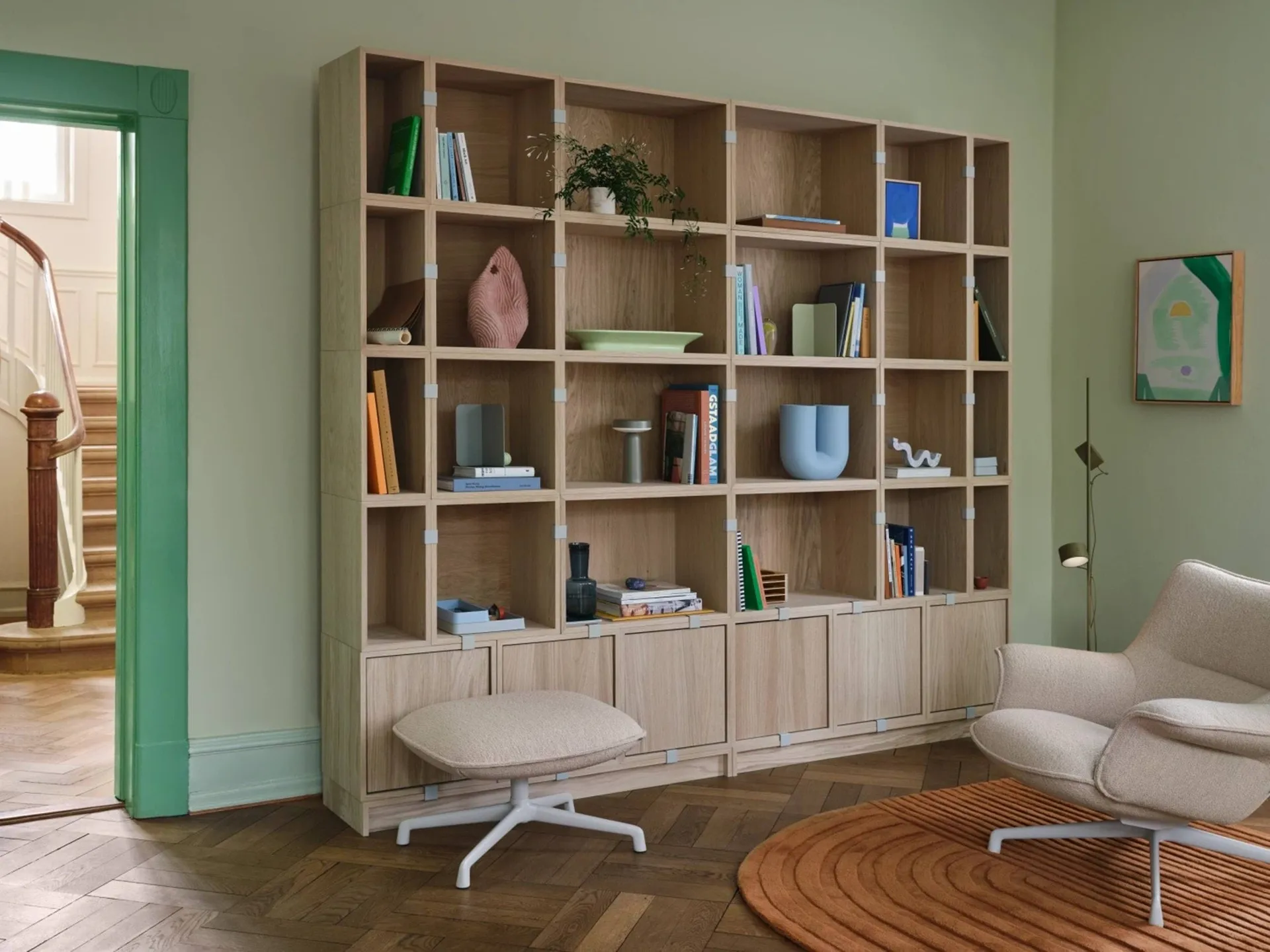 Stacked 2.0 Regalsystem offen, medium, Eiche Muuto