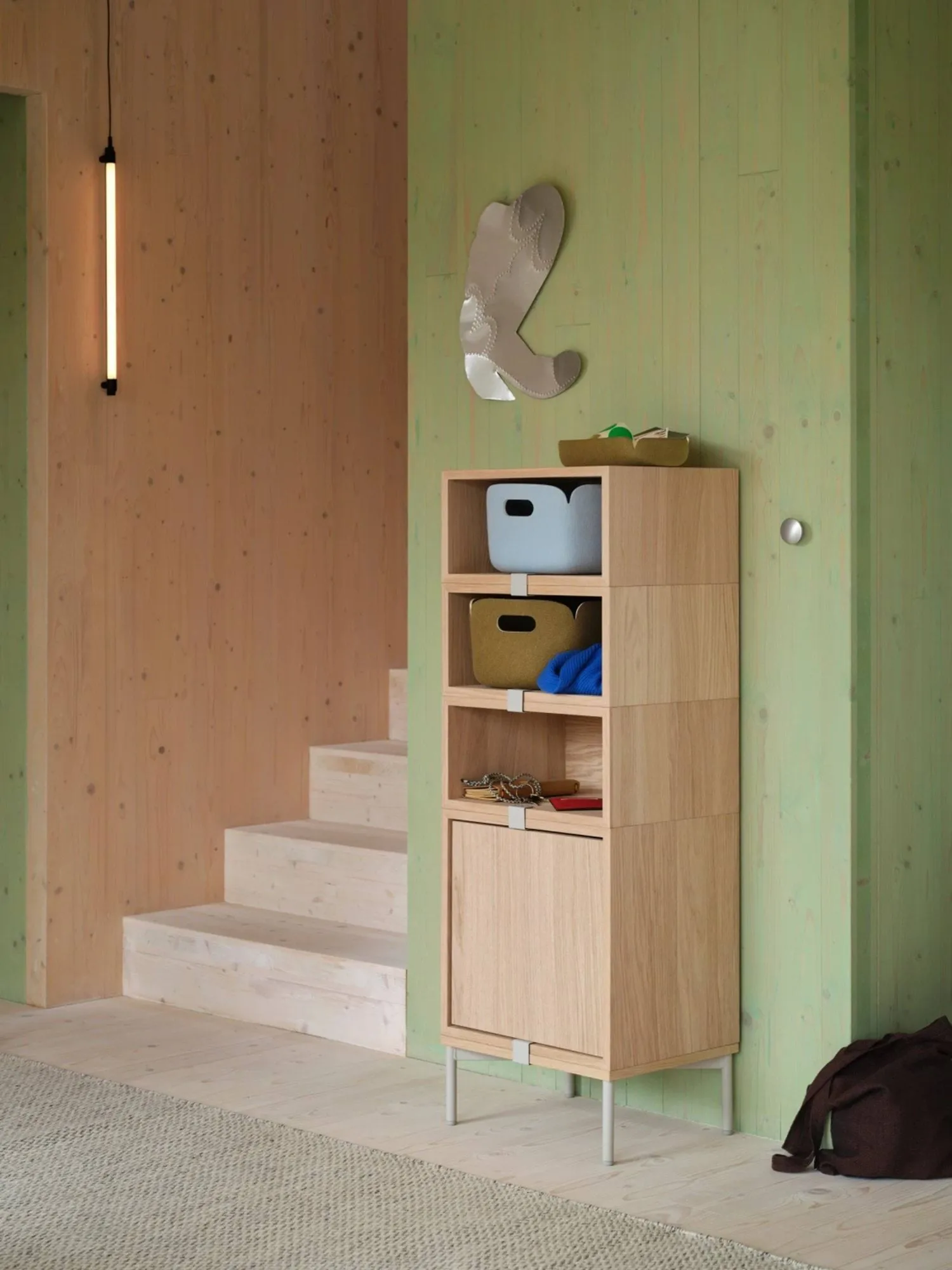Stacked 2.0 Regalsystem offen, small, Eiche Muuto