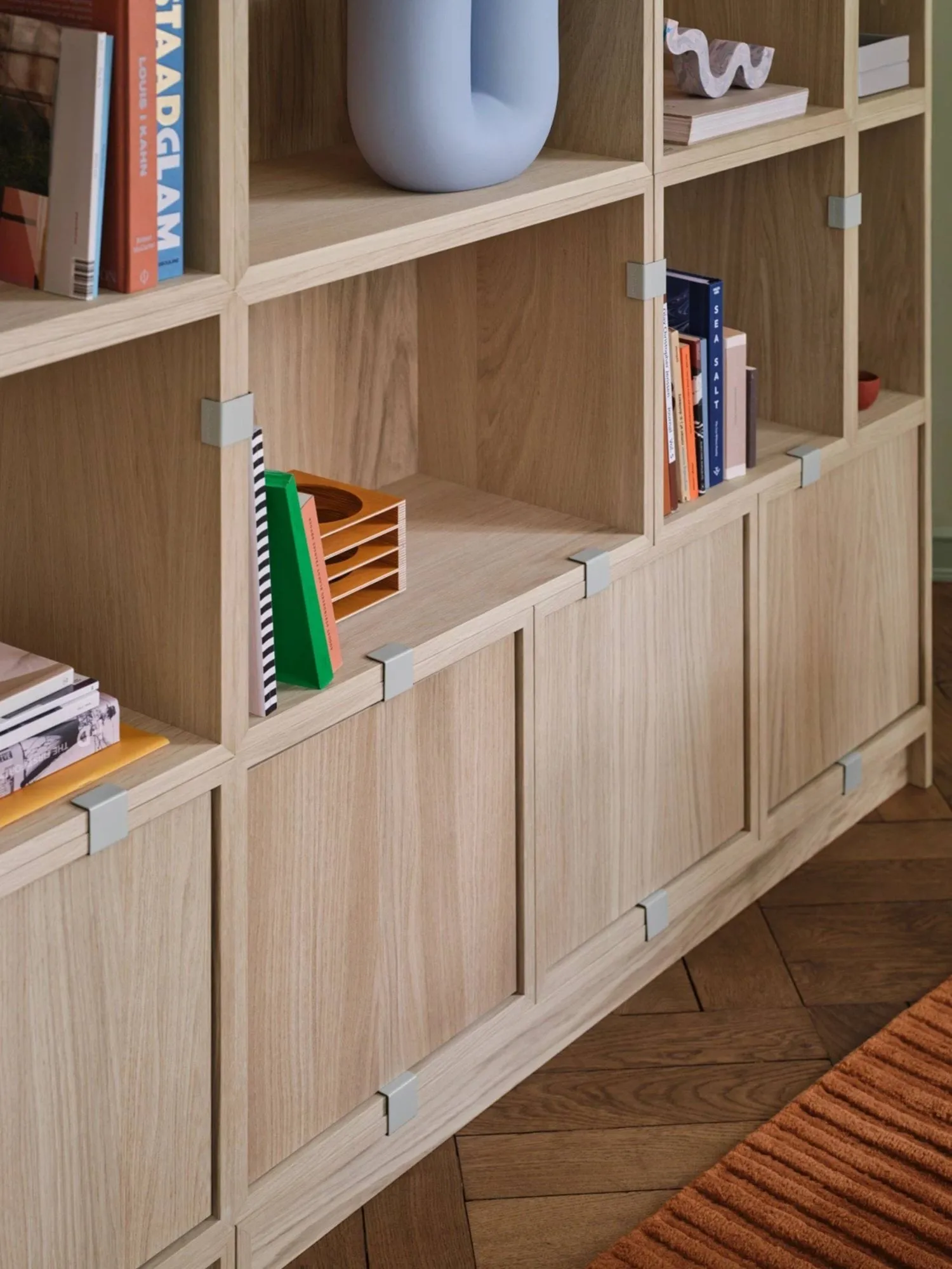 Stacked 2.0 Regalsystem offen, small, Eiche Muuto
