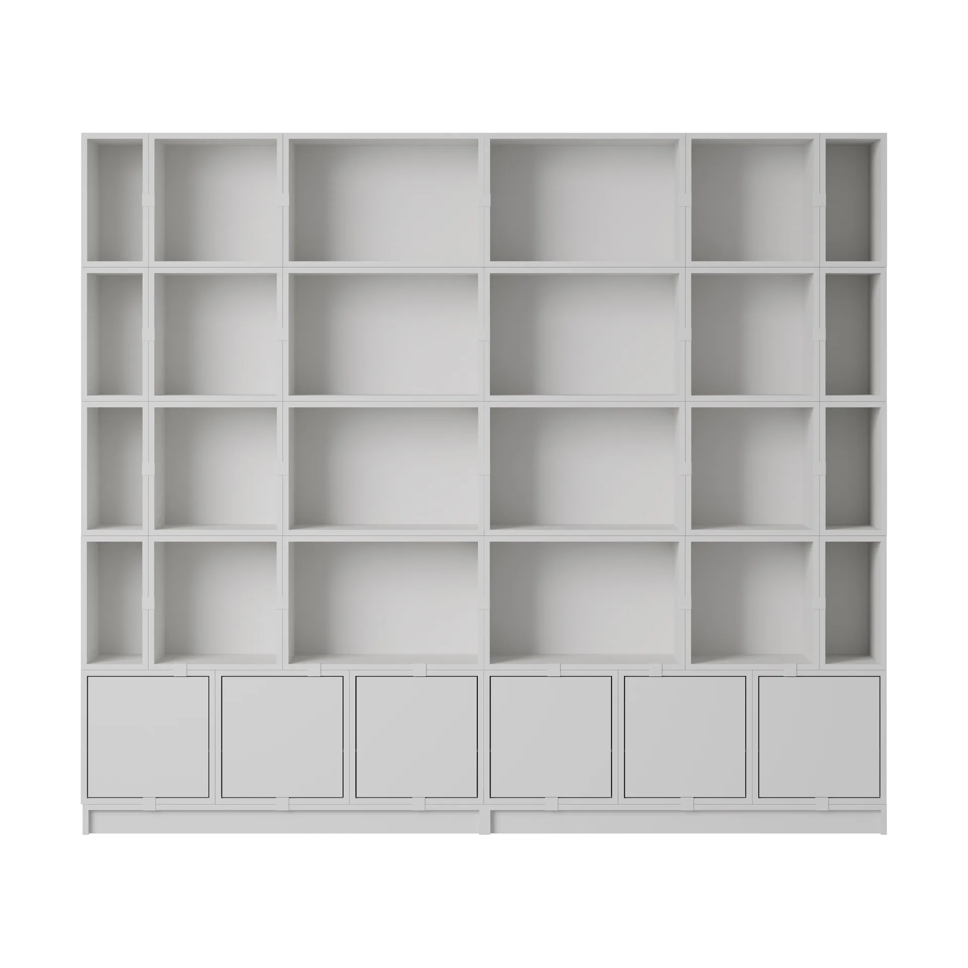 Stacked Aufbewahrungssystem Bookcase Configuration 1, Grey Muuto