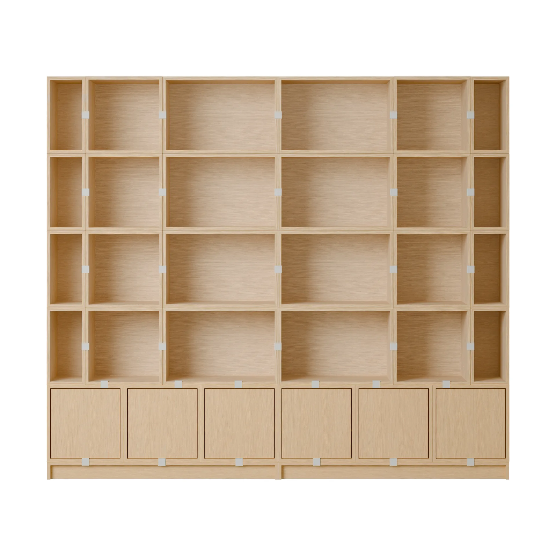 Stacked Aufbewahrungssystem Bookcase Configuration 1, Oak Muuto