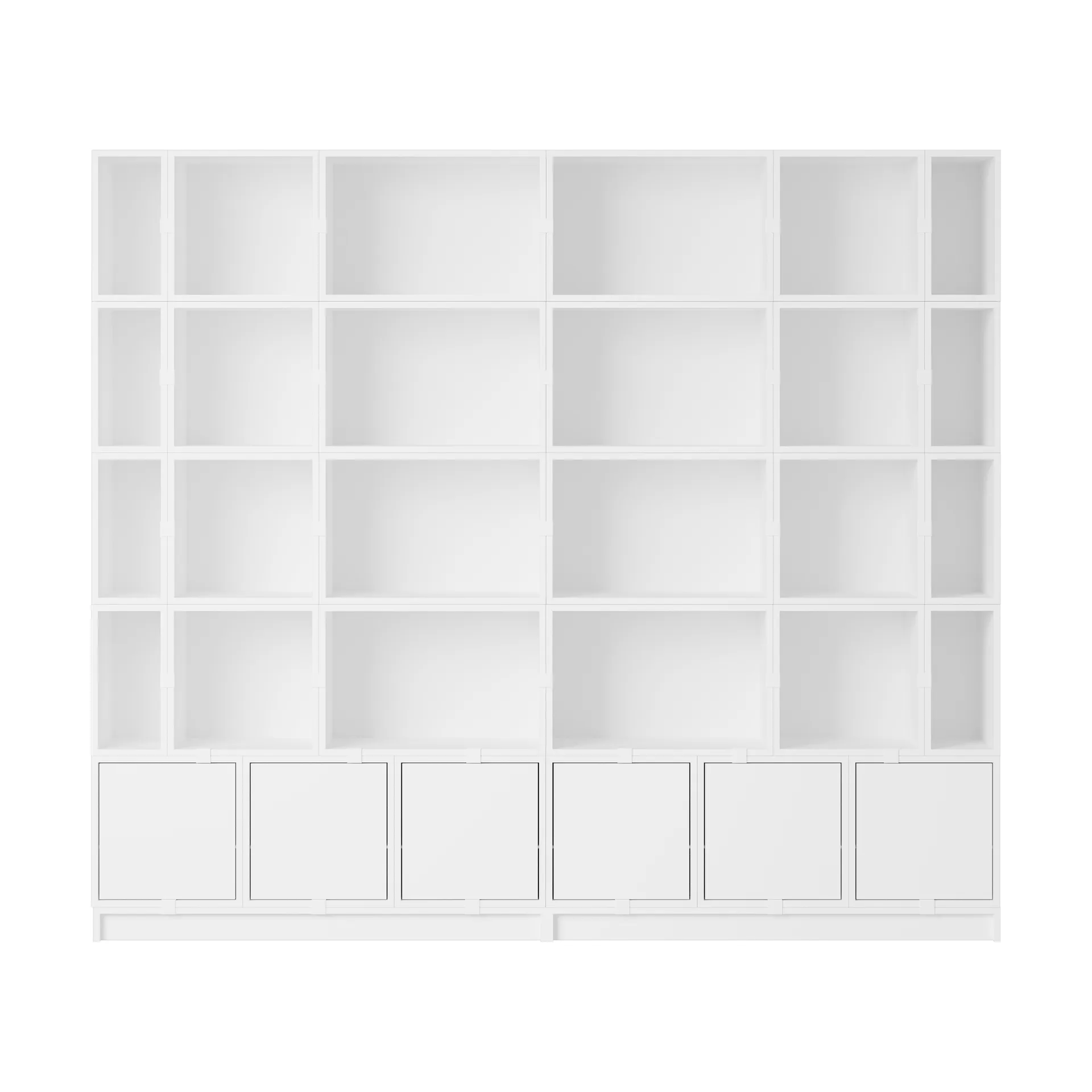 Stacked Aufbewahrungssystem Bookcase Configuration 1, White Muuto