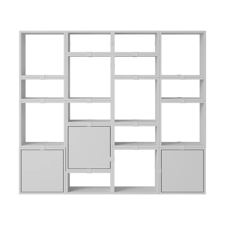 Stacked Aufbewahrungssystem Bücherregal Konfiguration 4 - Grey - Muuto