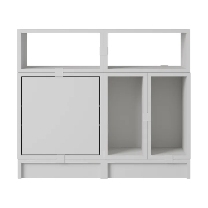 Stacked Aufbewahrungssystem Büro Konfiguration 5 - Grey - Muuto