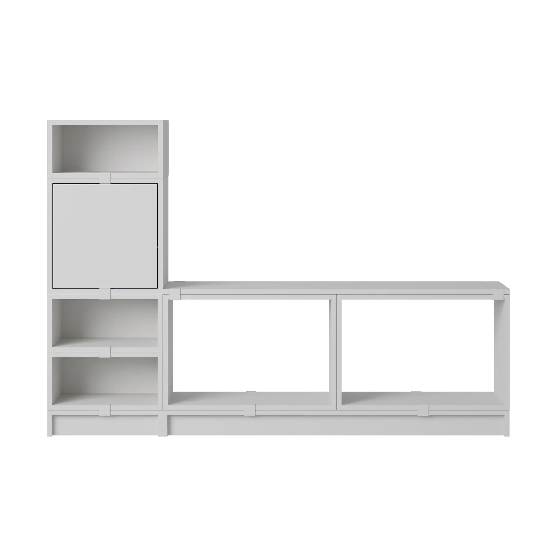 Stacked Aufbewahrungssystem Flur Konfiguration 1, Grey Muuto