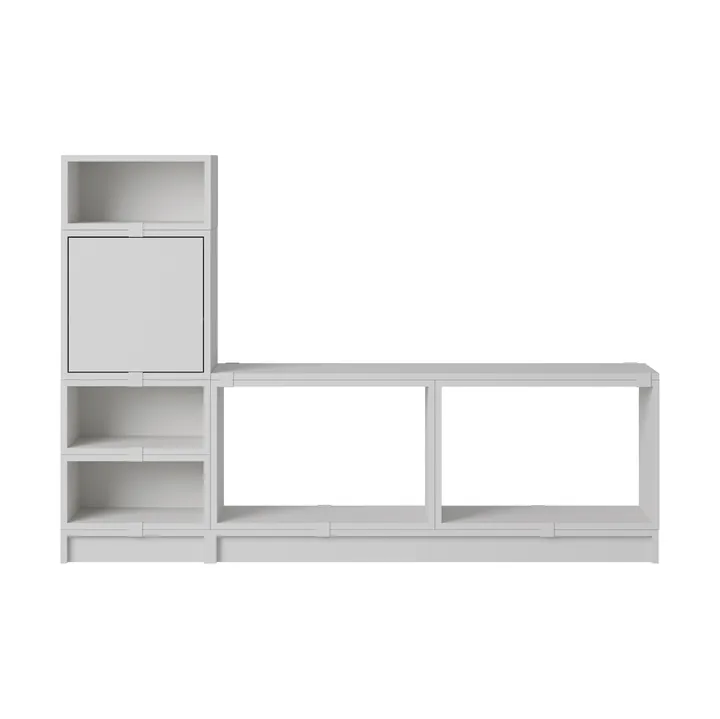 Stacked Aufbewahrungssystem Flur Konfiguration 1 - Grey - Muuto