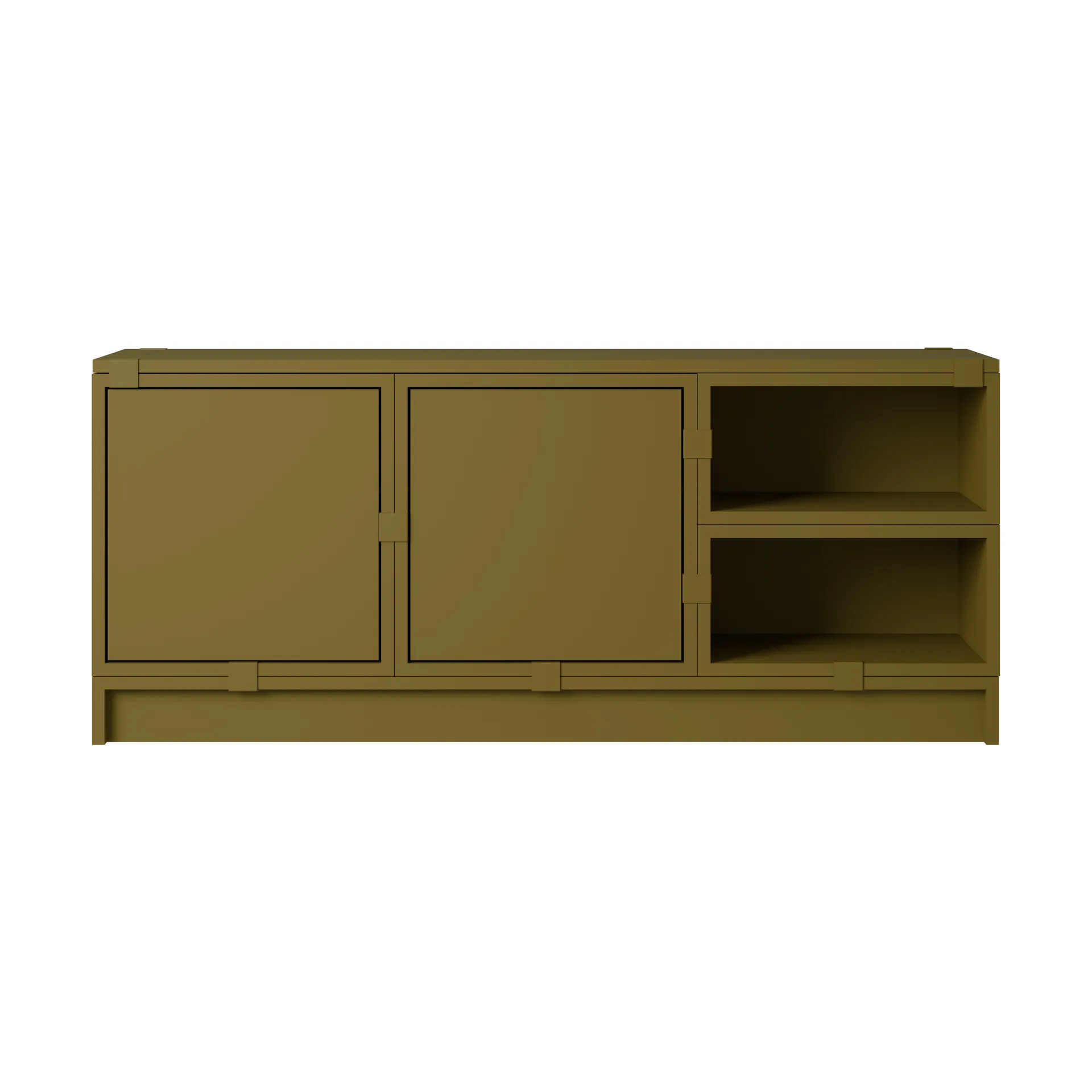 Stacked Aufbewahrungssystem Flur Konfiguration 2, Brown green Muuto