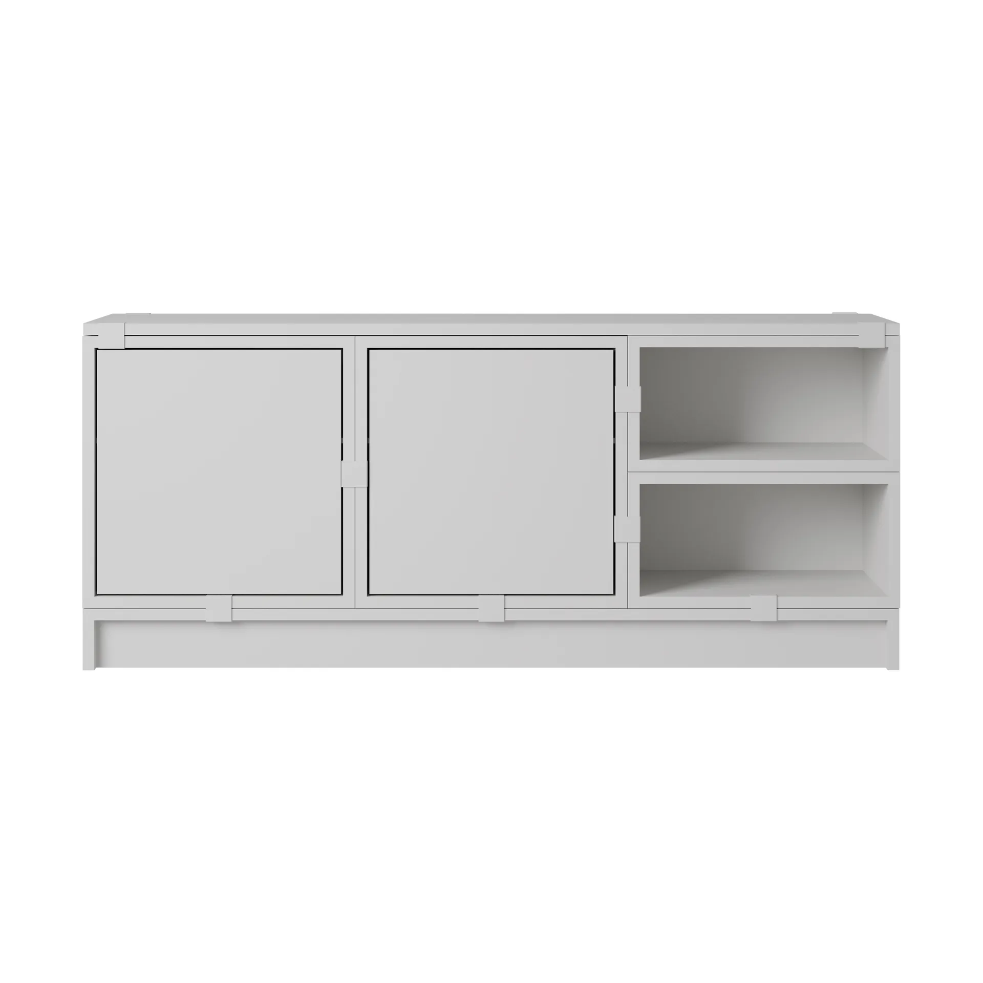 Stacked Aufbewahrungssystem Flur Konfiguration 2, Grey Muuto