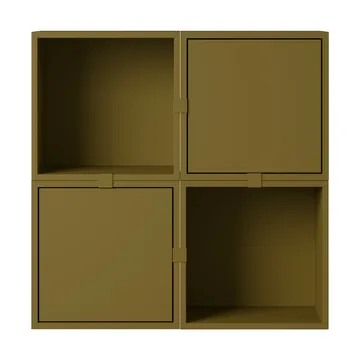 Stacked Aufbewahrungssystem Flur Konfiguration 4 - Brown green - Muuto