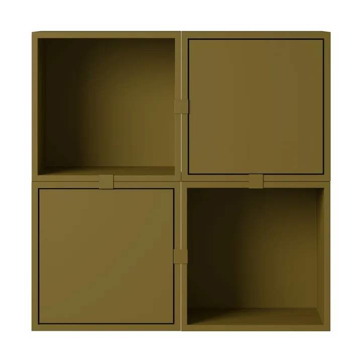 Stacked Aufbewahrungssystem Flur Konfiguration 4 - Brown green - Muuto