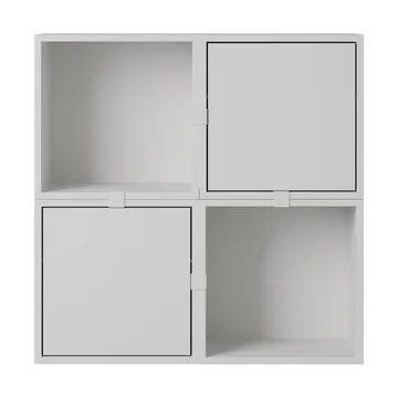 Stacked Aufbewahrungssystem Flur Konfiguration 4 - Grey - Muuto