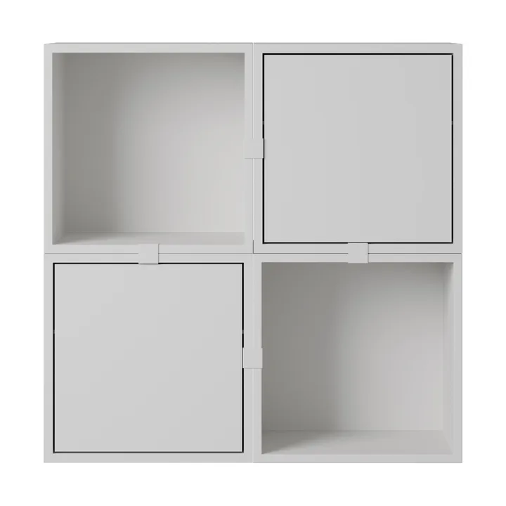 Stacked Aufbewahrungssystem Flur Konfiguration 4 - Grey - Muuto
