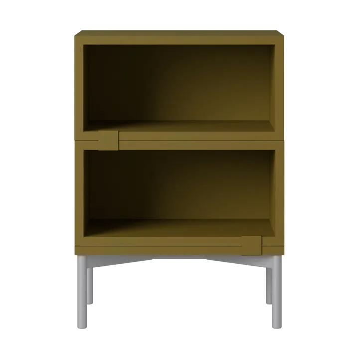 Stacked Aufbewahrungssystem Nachttisch Konfiguration 1 - Brown green - Muuto