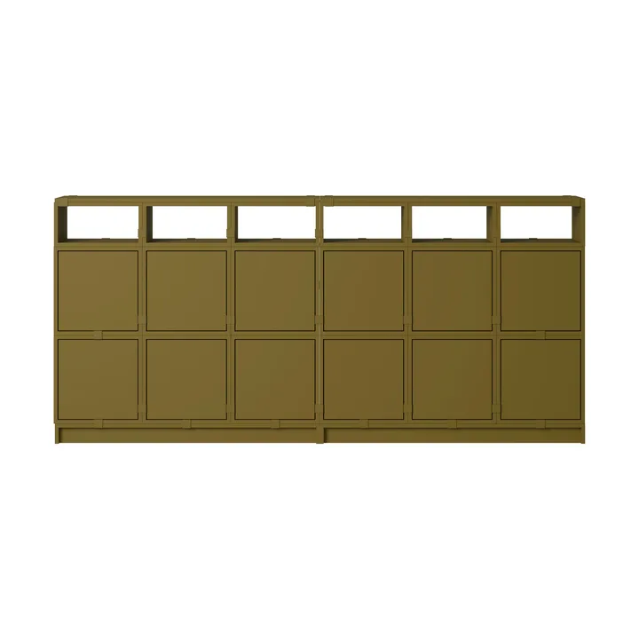Stacked Aufbewahrungssystem Sideboard Konfiguration 1 - Brown green - Muuto
