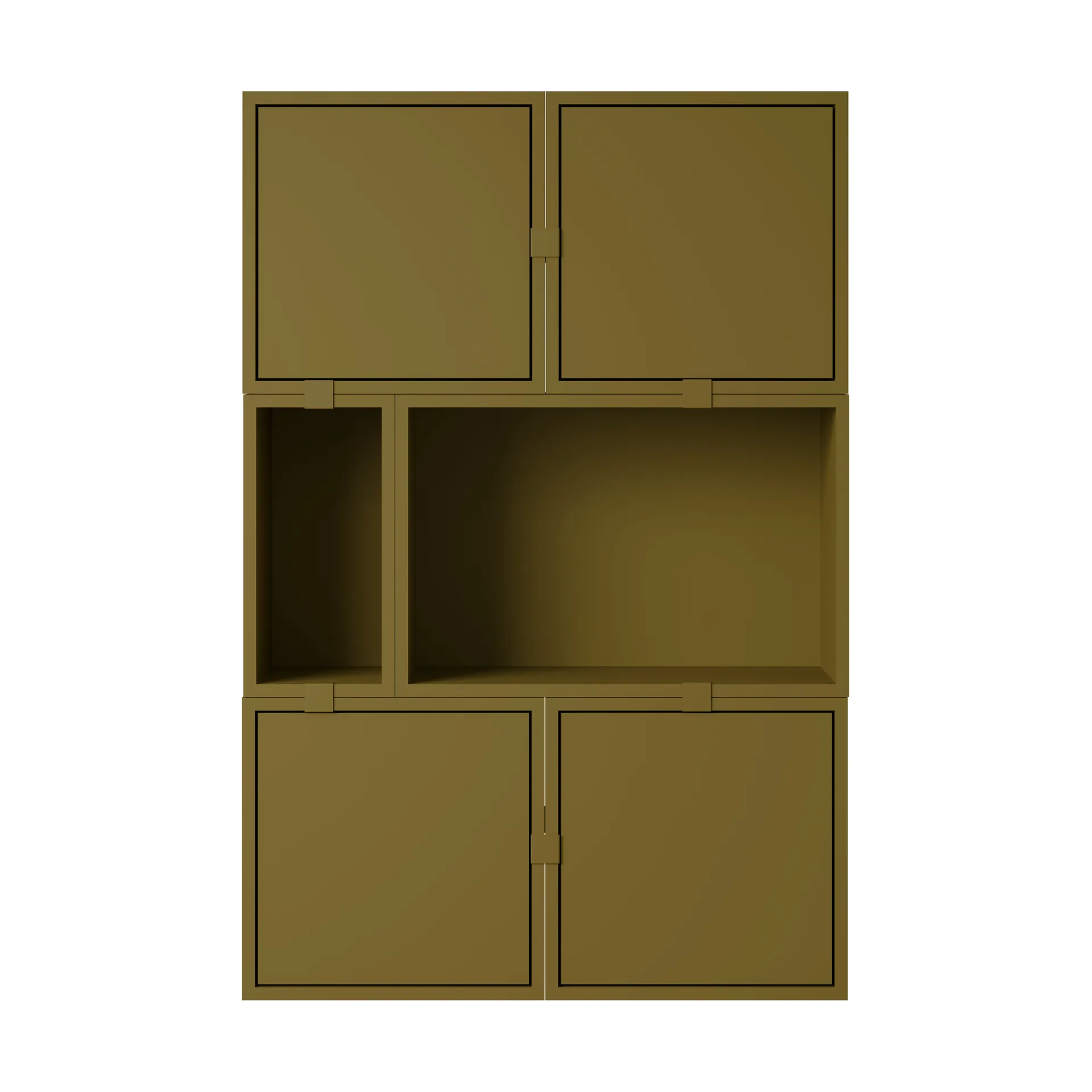 Stacked Aufbewahrungssystem Sideboard Konfiguration 4, Brown green Muuto