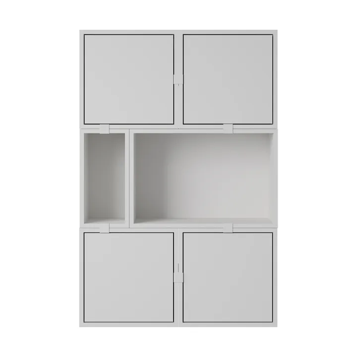 Stacked Aufbewahrungssystem Sideboard Konfiguration 4 - Grey - Muuto