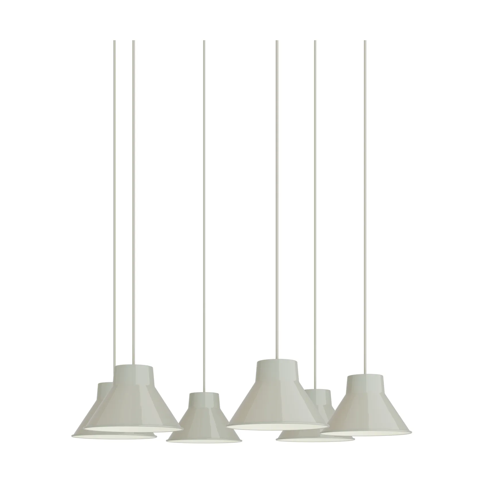 Top Pendant Cluster 6 Pendelleuchte, Grau, Ø21 cm Muuto