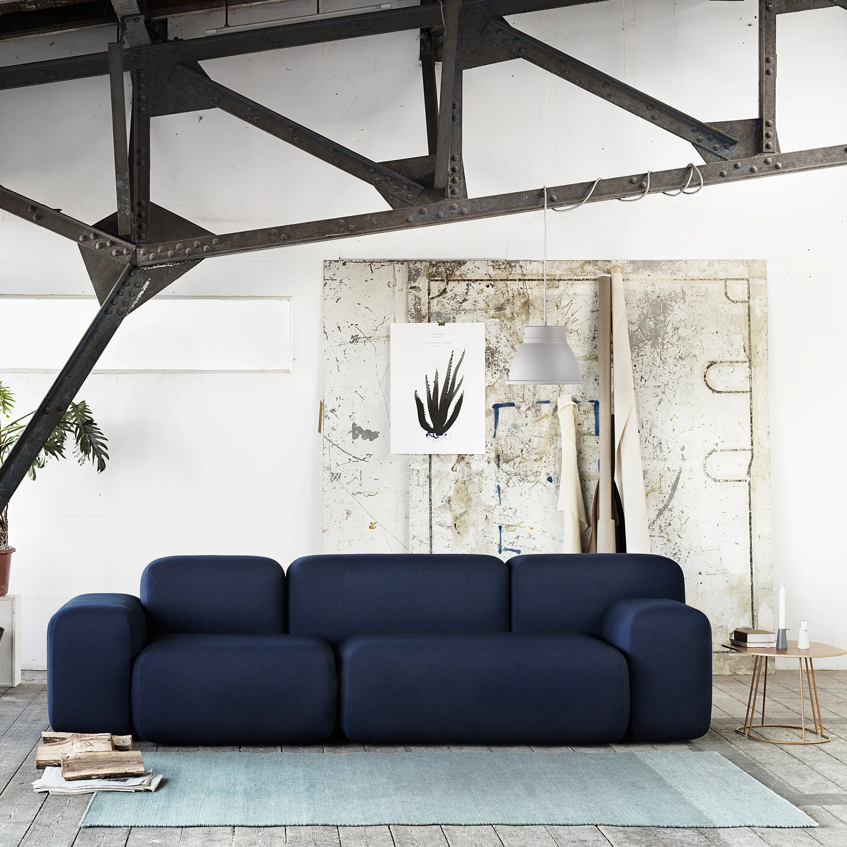 Varjo Teppich 200 x 300cm, Blau Muuto