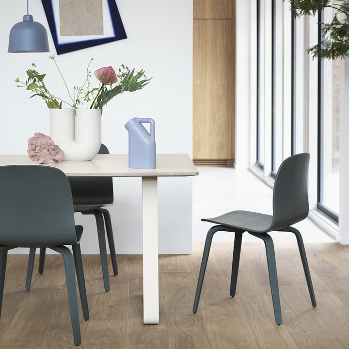 Visu Stuhl mit Holzgestell, Dark green Muuto