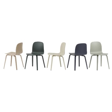 Visu Stuhl mit Holzgestell - Dark green - Muuto