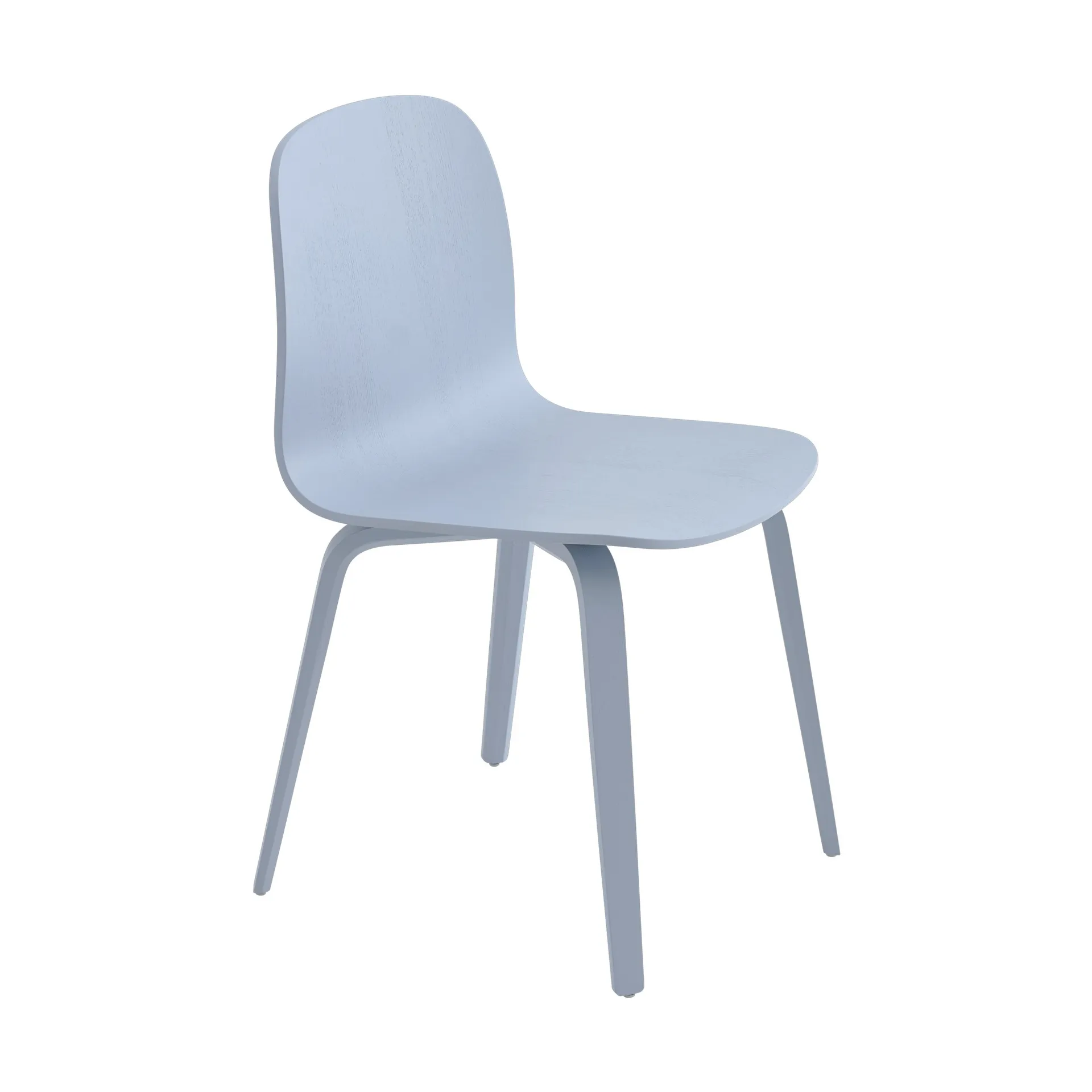 Visu Stuhl mit Holzgestell, Light blue Muuto