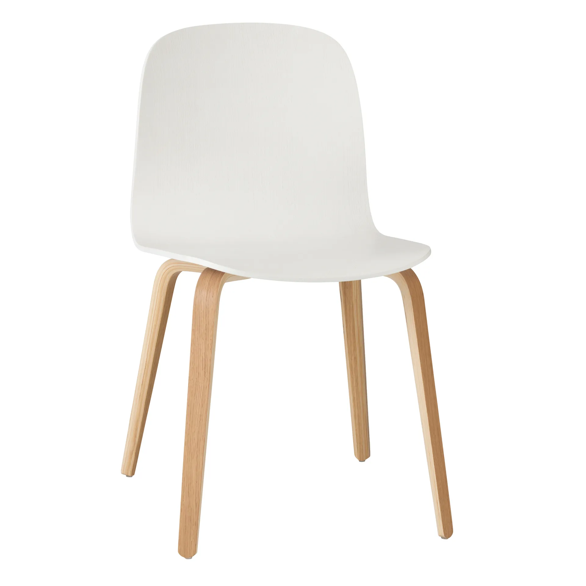Visu Stuhl mit Holzgestell, Weiß-Eiche Muuto