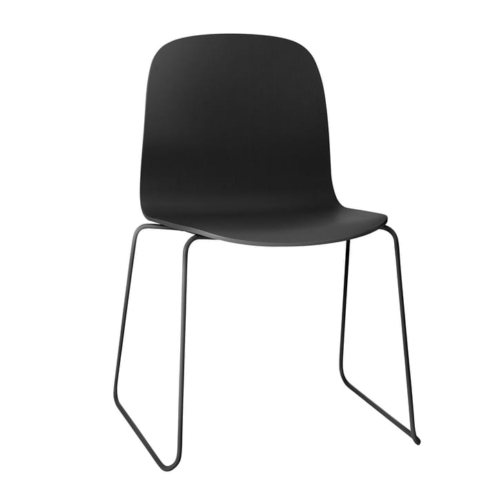 Visu Stuhl mit Kufengestell - Black-Black - Muuto