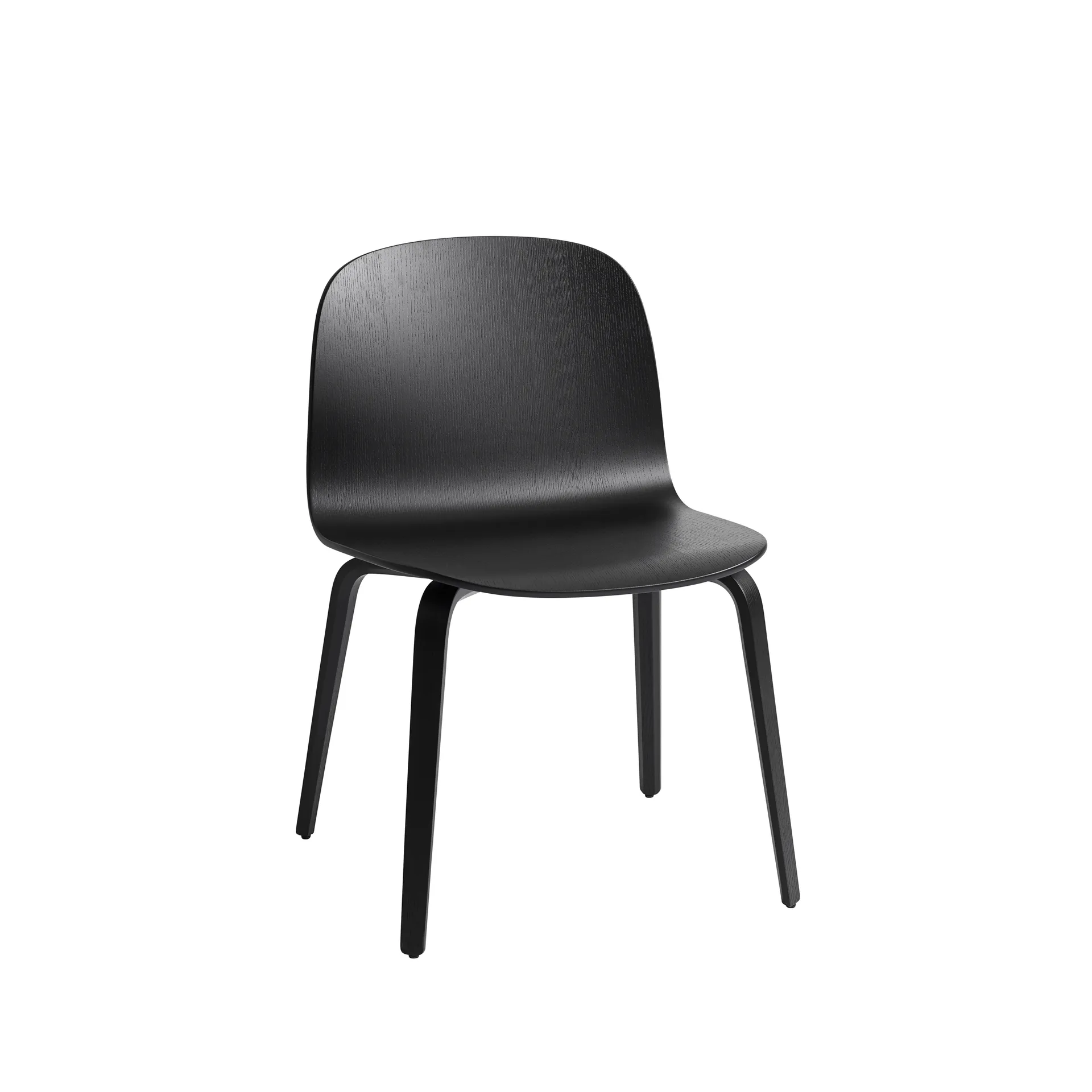 Visu Wide Stuhl, Black-Black wood Muuto