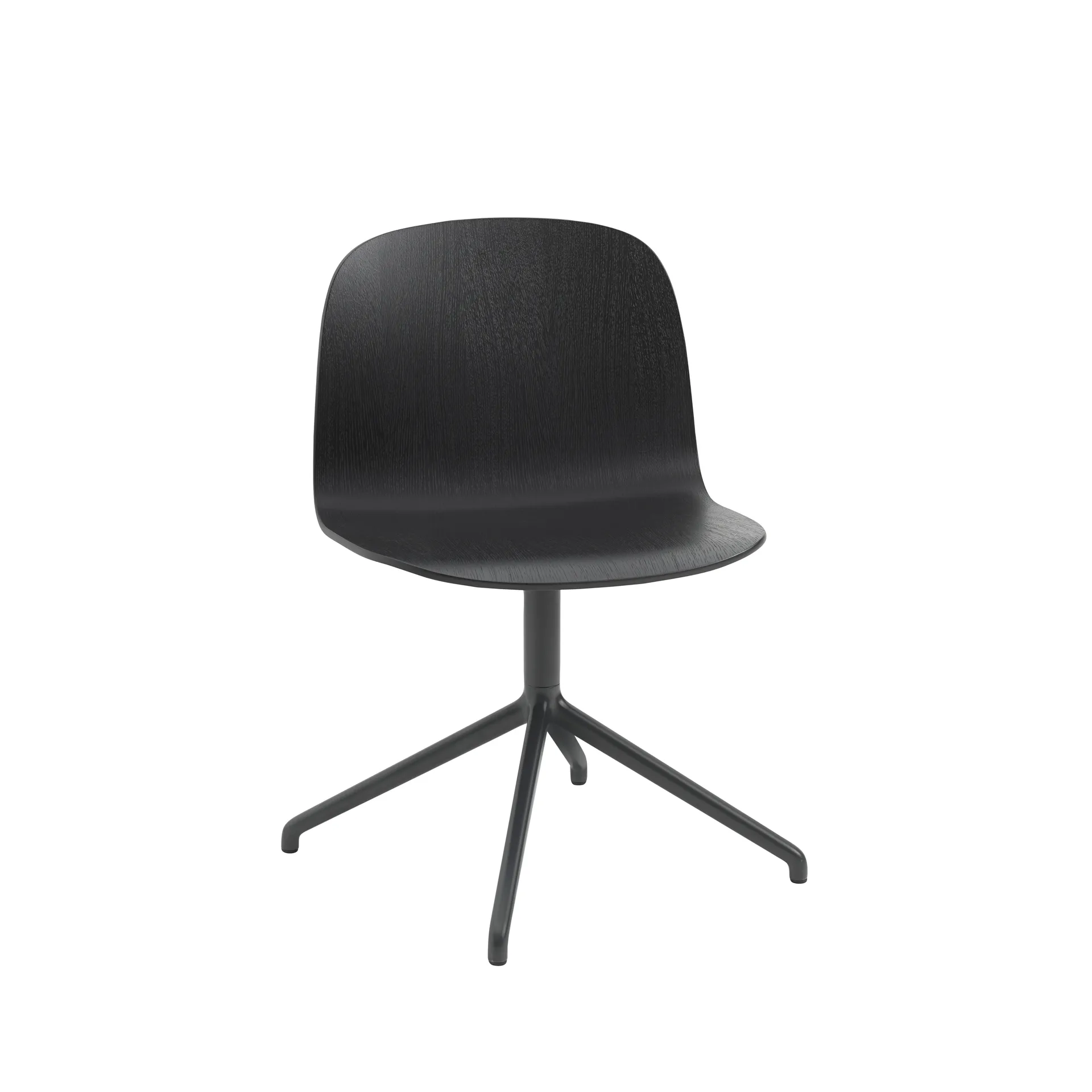 Visu Wide Stuhl, Black-drehbares Gestell Muuto